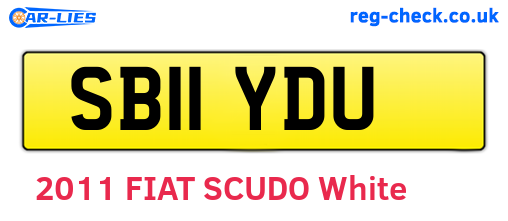 SB11YDU are the vehicle registration plates.