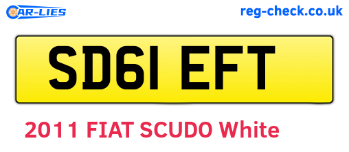 SD61EFT are the vehicle registration plates.