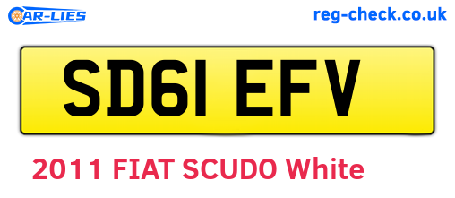 SD61EFV are the vehicle registration plates.