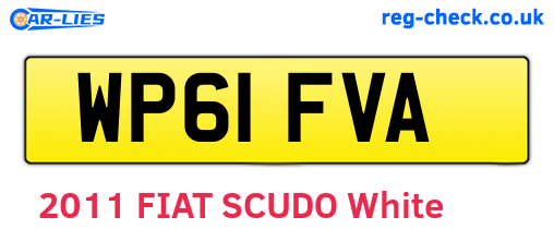 WP61FVA are the vehicle registration plates.