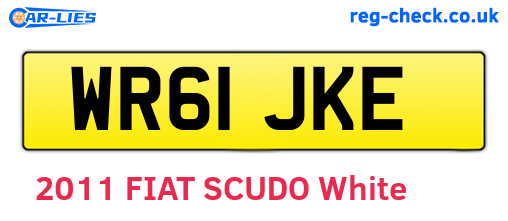 WR61JKE are the vehicle registration plates.