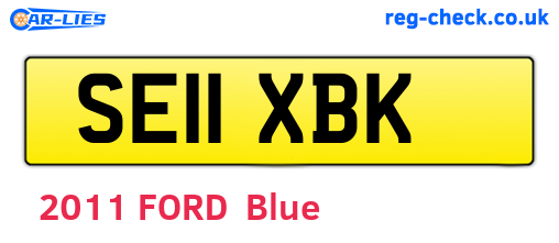 SE11XBK are the vehicle registration plates.