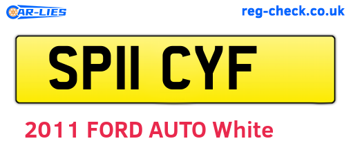 SP11CYF are the vehicle registration plates.
