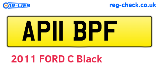AP11BPF are the vehicle registration plates.