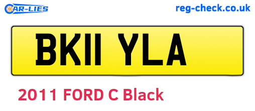 BK11YLA are the vehicle registration plates.
