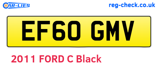 EF60GMV are the vehicle registration plates.