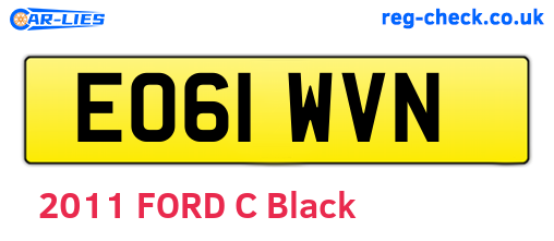 EO61WVN are the vehicle registration plates.