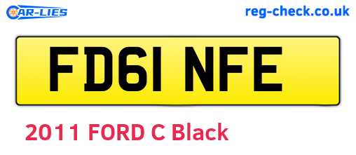 FD61NFE are the vehicle registration plates.