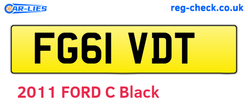 FG61VDT are the vehicle registration plates.