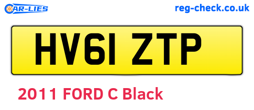 HV61ZTP are the vehicle registration plates.
