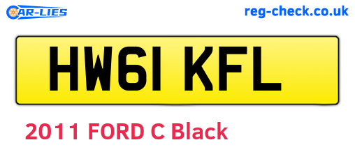 HW61KFL are the vehicle registration plates.