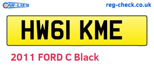 HW61KME are the vehicle registration plates.