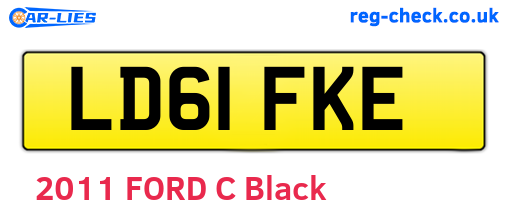 LD61FKE are the vehicle registration plates.