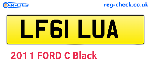 LF61LUA are the vehicle registration plates.