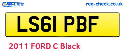 LS61PBF are the vehicle registration plates.