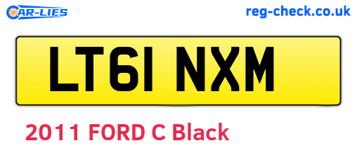 LT61NXM are the vehicle registration plates.