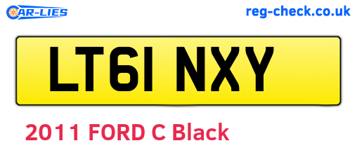LT61NXY are the vehicle registration plates.