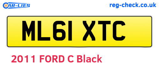 ML61XTC are the vehicle registration plates.