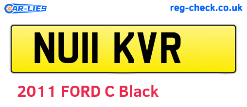 NU11KVR are the vehicle registration plates.