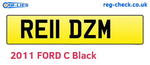 RE11DZM are the vehicle registration plates.