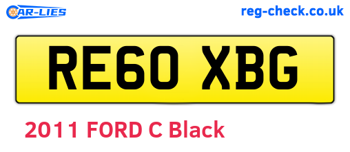 RE60XBG are the vehicle registration plates.