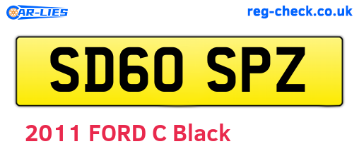 SD60SPZ are the vehicle registration plates.