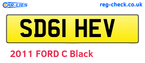 SD61HEV are the vehicle registration plates.