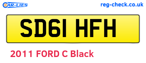 SD61HFH are the vehicle registration plates.