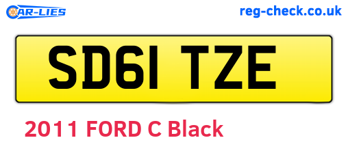 SD61TZE are the vehicle registration plates.