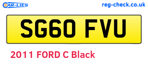 SG60FVU are the vehicle registration plates.