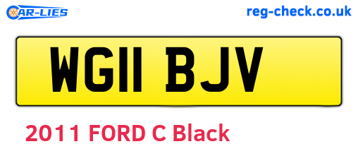 WG11BJV are the vehicle registration plates.