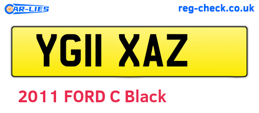 YG11XAZ are the vehicle registration plates.
