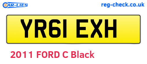 YR61EXH are the vehicle registration plates.