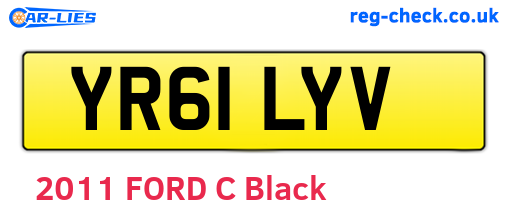 YR61LYV are the vehicle registration plates.