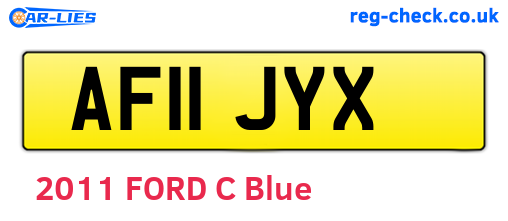 AF11JYX are the vehicle registration plates.