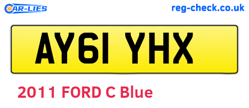 AY61YHX are the vehicle registration plates.
