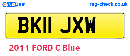 BK11JXW are the vehicle registration plates.