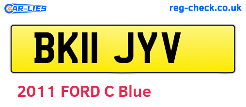 BK11JYV are the vehicle registration plates.