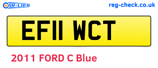 EF11WCT are the vehicle registration plates.