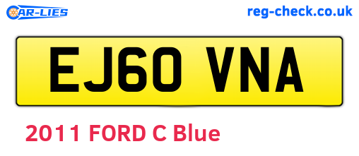 EJ60VNA are the vehicle registration plates.