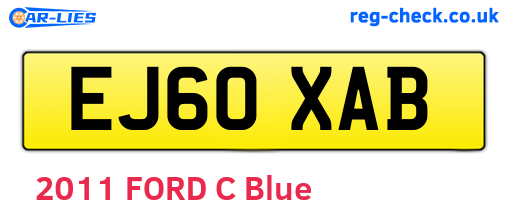 EJ60XAB are the vehicle registration plates.