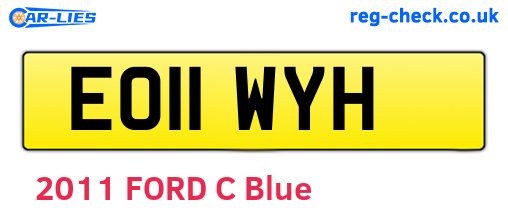 EO11WYH are the vehicle registration plates.