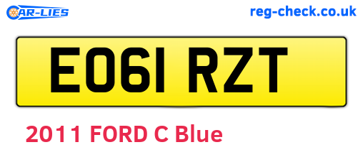 EO61RZT are the vehicle registration plates.