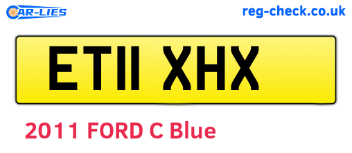 ET11XHX are the vehicle registration plates.