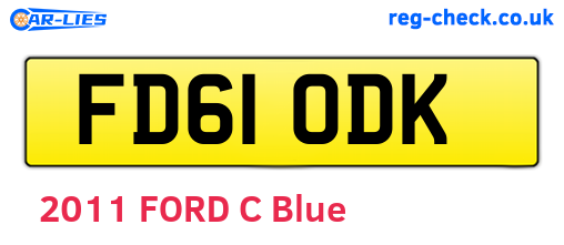 FD61ODK are the vehicle registration plates.