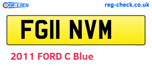 FG11NVM are the vehicle registration plates.