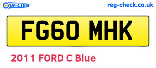 FG60MHK are the vehicle registration plates.
