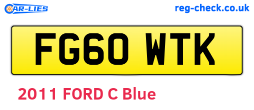 FG60WTK are the vehicle registration plates.