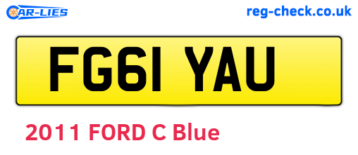 FG61YAU are the vehicle registration plates.