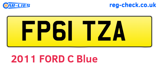 FP61TZA are the vehicle registration plates.